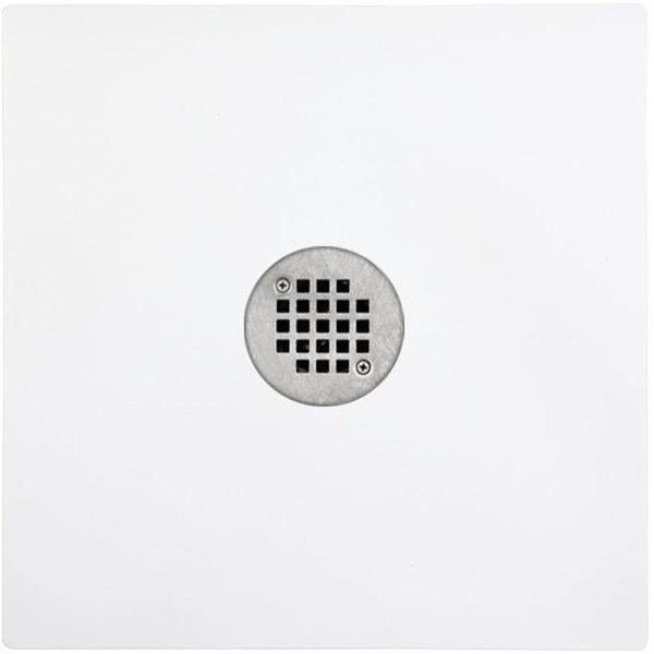 Handi Products Handi Products SMD2424W01 24 x 24 in. Shower Mat with Drain; White SMD2424W01